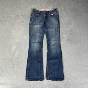 L.E.I. Junior Bootcut Flare Denim Medium Wash Jeans - Size: 7 Long